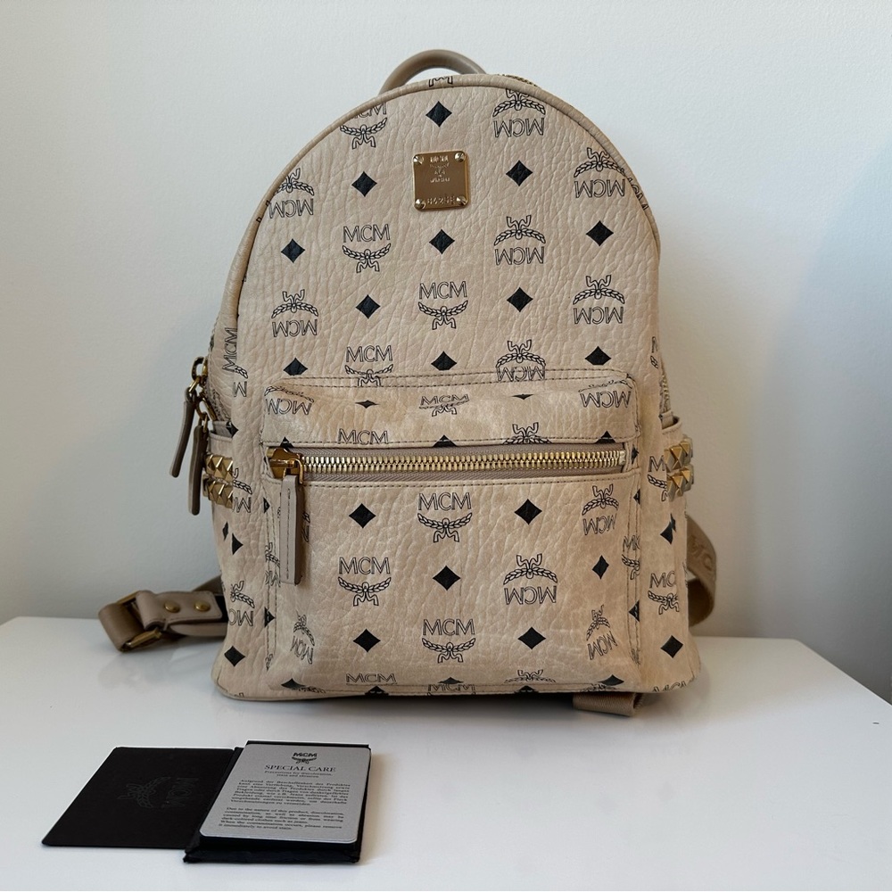 MCM STARK SIDE STUDS BACKPACK IN VISETOS